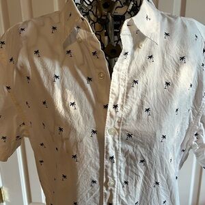 Bonobos men’s slim fit white Hawaiian shirt size medium
